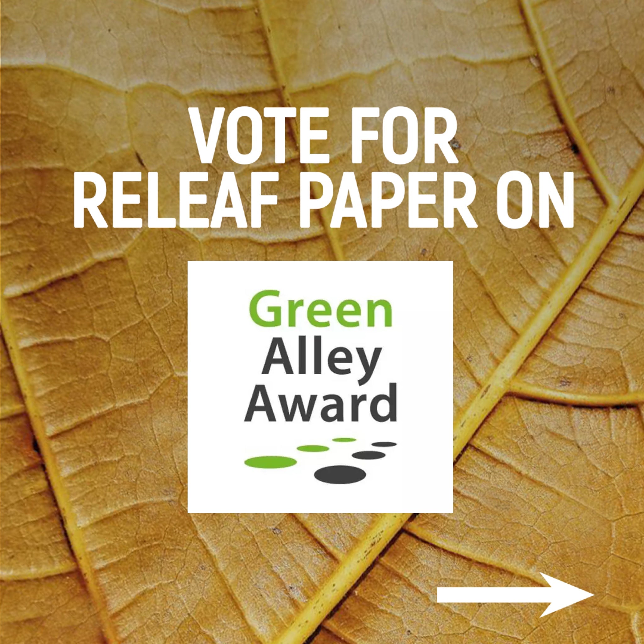 Нам потрібен ваш голос: Releaf Paper є одним із 20 фіналістів Green Alley Award 2024!